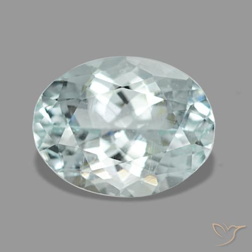 1.78 ct Blue Aquamarine Gemstone, Aquamarine Gem in Oval Facet Shape for Sale.