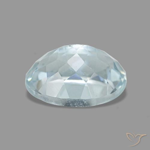 Aquamarine Gemstone in 8 x 6 mm (calibrated) Size for Sale, Aquamarine Stone in Light Aqua Blue Color