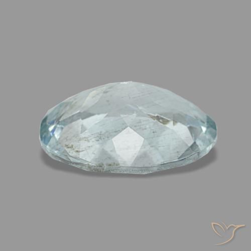 Aquamarine Gemstone in 8.5 x 6.5 mm Size for Sale, Aquamarine Stone in Light Aqua Blue Color