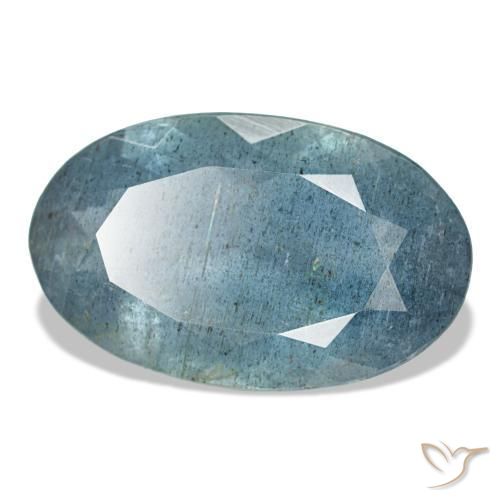 5.60 ct Blue Aquamarine Stone, Natural Aquamarine in Oval Facet Shape for Sale