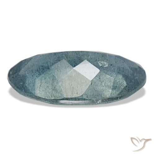 Aquamarine Gemstone in 16.4 x 10.1 mm Size for Sale, Aquamarine Stone in Greyish Blue Green Color