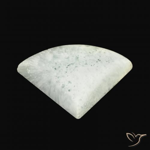 Aragonite Gemstone in 24.9 x 22 mm Size for Sale, Aragonite Stone in Light Grayish White Color