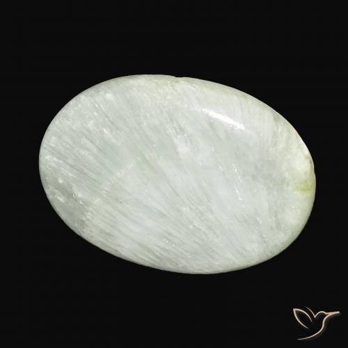 48.07 ct Green Aragonite Stone, Natural Aragonite in Oval Cabochon Shape for Sale
