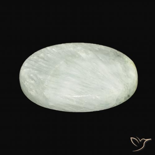 Aragonite Gemstone in 31.7 x 22.2 mm Size for Sale, Aragonite Stone in Light Green Color