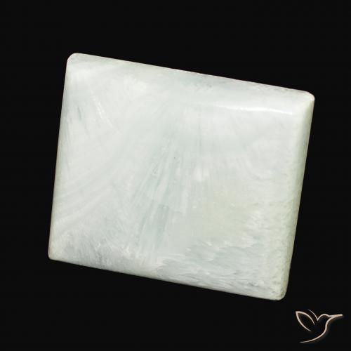 49.84 ct Green Aragonite Stone, Natural Aragonite in Baguette Cabochon Shape for Sale