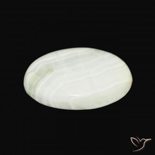 Aragonite Gemstone in 24.8 x 19.7 mm Size for Sale, Aragonite Stone in Pale Yellow Green Color