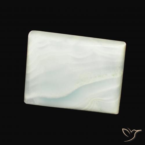 34.88 ct Green Aragonite Stone, Natural Aragonite in Baguette Cabochon Shape for Sale