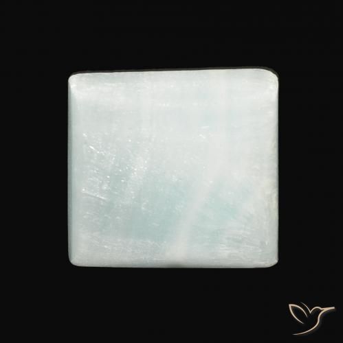 13.88ct Natural Light Green Aragonite, Square, Opaque