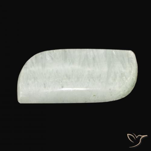 Aragonite Gemstone in 35.2 x 18.7 mm Size for Sale, Aragonite Stone in Pale Green Color