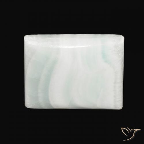 34.11ct Natural Pale Yellow Green Aragonite, Baguette, Opaque