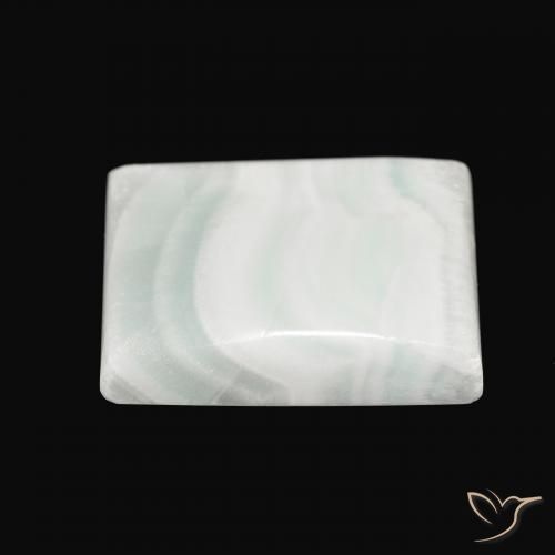 Aragonite Gemstone in 24 x 18.5 mm Size for Sale, Aragonite Stone in Pale Yellow Green Color