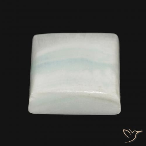 Aragonite Gemstone in 17 x 17 mm (calibrated) Size for Sale, Aragonite Stone in Grayish White Color