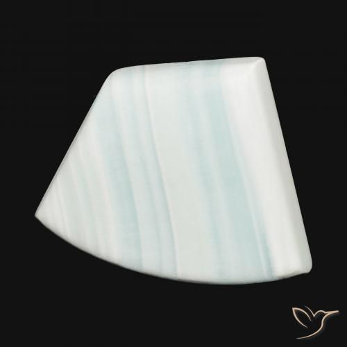34.21 ct White Aragonite Stone, Natural Aragonite in Fancy Cabochon Shape for Sale