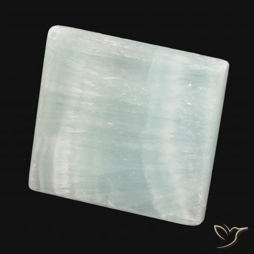 33.26 ct White Aragonite Stone, Natural Aragonite in Square Cabochon Shape for Sale