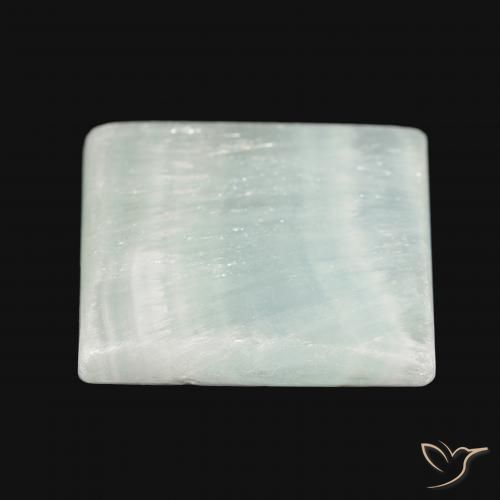 Aragonite Gemstone in 23.4 x 21.9 mm Size for Sale, Aragonite Stone in Greenish White Color