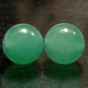 7.13 ct Green Aventurine Gemstone, Aventurine Gem in Drilled Sphere Shape for Sale.