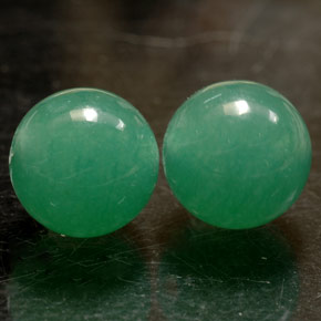 7.20 ct Green Aventurine Stone, Natural Aventurine in Drilled Sphere Shape for Sale