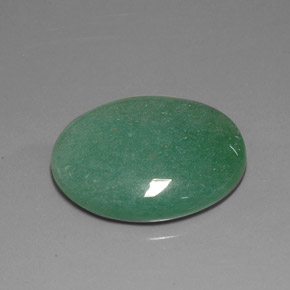 33.04 ct Green Aventurine Stone, Natural Aventurine in Oval Cabochon Shape for Sale