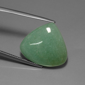 21.21 ct Green Aventurine Gemstone, Aventurine Gem in Pear Cabochon Shape for Sale.