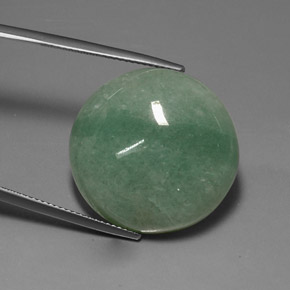 33.76 ct Green Aventurine Gemstone, Aventurine Gem in Oval Cabochon Shape for Sale.