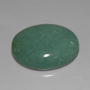 34.34 ct Green Aventurine Stone, Natural Aventurine in Oval Cabochon Shape for Sale