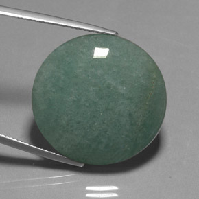 40.01 ct Green Aventurine Gemstone, Aventurine Gem in Oval Cabochon Shape for Sale.