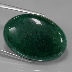 34.82 ct Green Aventurine Stone, Natural Aventurine in Oval Cabochon Shape for Sale