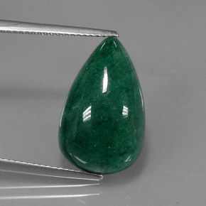 11.45 ct Green Aventurine Gemstone, Aventurine Gem in Pear Cabochon Shape for Sale.