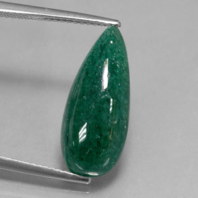 6.65 ct Green Aventurine Stone, Natural Aventurine in Pear Cabochon Shape for Sale