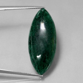 18.21 ct Green Aventurine Gemstone, Aventurine Gem in Marquise Cabochon Shape for Sale.