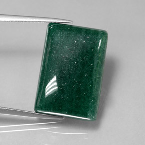 20.33 ct Green Aventurine Gemstone, Aventurine Gem in Baguette Cabochon Shape for Sale.
