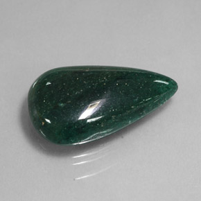 19.04 ct Green Aventurine Gemstone, Aventurine Gem in Pear Cabochon Shape for Sale.