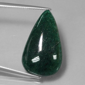 19.04 ct Green Aventurine Stone, Natural Aventurine in Pear Cabochon Shape for Sale