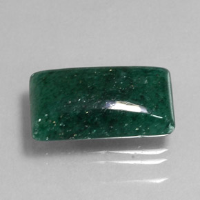 9.45 ct Green Aventurine Gemstone, Aventurine Gem in Baguette Cabochon Shape for Sale.
