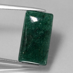 9.45 ct Green Aventurine Stone, Natural Aventurine in Baguette Cabochon Shape for Sale