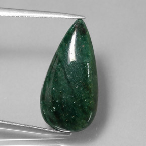 10.10 ct Green Aventurine Stone, Natural Aventurine in Pear Cabochon Shape for Sale