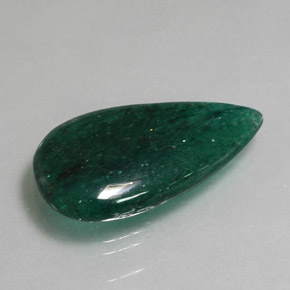 10.74 ct Green Aventurine Gemstone, Aventurine Gem in Pear Cabochon Shape for Sale.