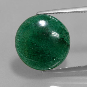 9.10 ct Green Aventurine Gemstone, Aventurine Gem in Round Cabochon Shape for Sale.