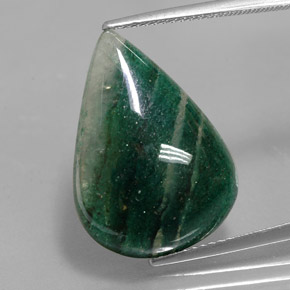 12.71 ct Green Aventurine Gemstone, Aventurine Gem in Pear Cabochon Shape for Sale.