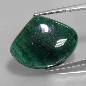 17.31 ct Green Aventurine Gemstone, Aventurine Gem in Fancy Cabochon Shape for Sale.
