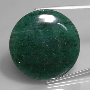 71.30 ct Green Aventurine Gemstone, Aventurine Gem in Round Cabochon Shape for Sale.
