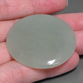 53.37 ct Green Aventurine Stone, Natural Aventurine in Round Cabochon Shape for Sale