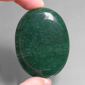 82.69 ct Green Aventurine Gemstone, Aventurine Gem in Oval Cabochon Shape for Sale.