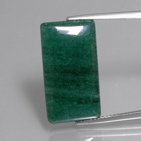 12.79 ct Green Aventurine Gemstone, Aventurine Gem in Baguette Cabochon Shape for Sale.