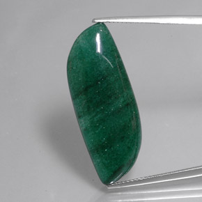 18.67 ct Green Aventurine Gemstone, Aventurine Gem in Fancy Cabochon Shape for Sale.