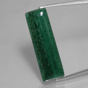 16.88 ct Green Aventurine Gemstone, Aventurine Gem in Baguette Cabochon Shape for Sale.