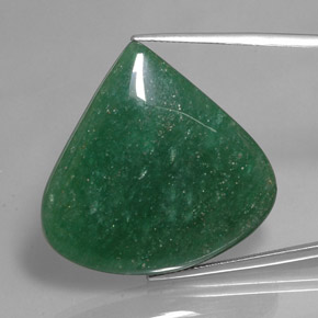 49.57 ct Green Aventurine Gemstone, Aventurine Gem in Pear Cabochon Shape for Sale.