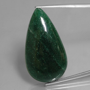 42.78 ct Green Aventurine Gemstone, Aventurine Gem in Pear Cabochon Shape for Sale.