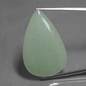23.01 ct Green Aventurine Gemstone, Aventurine Gem in Pear Cabochon Shape for Sale.