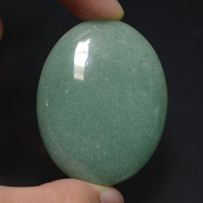 95.09 ct Green Aventurine Gemstone, Aventurine Gem in Oval Cabochon Shape for Sale.